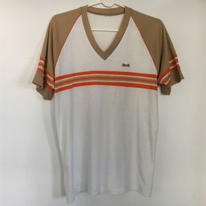 Vintage 80's Le Tigre Campus T-Shirt - Striped V-N